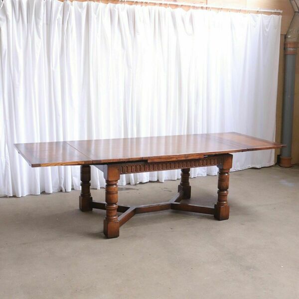 A Set Of Ten Rush Dining Chairs And Large Oak Table By Titchmarsh & Goodwin 10