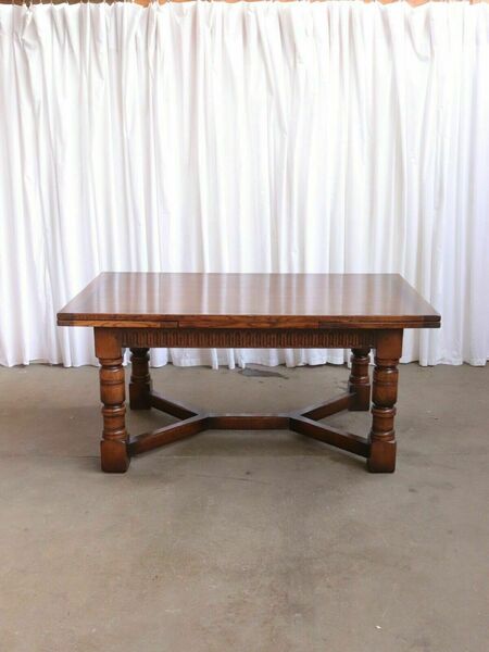 A Set Of Ten Rush Dining Chairs And Large Oak Table By Titchmarsh & Goodwin 10