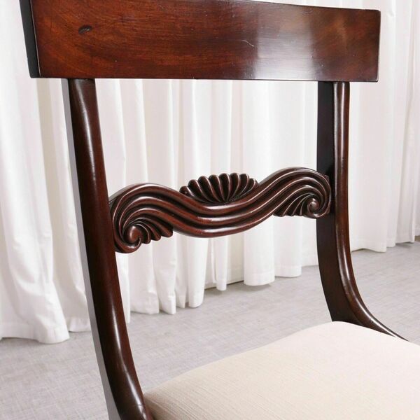 Antique English Regency / William IV 6 Six Cuban Mahogany Dining Chairs 1830