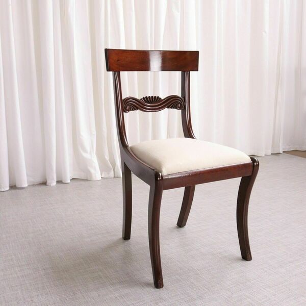 Antique English Regency / William IV 6 Six Cuban Mahogany Dining Chairs 1830