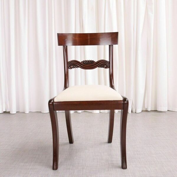 Antique English Regency / William IV 6 Six Cuban Mahogany Dining Chairs 1830