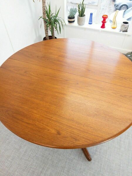 Cj Rosengaarden, Mid Century Danish Teak Extending Circular Dining Table Round
