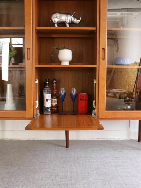 Dyrlund Teak Danish Teak Display Cabinet Storage