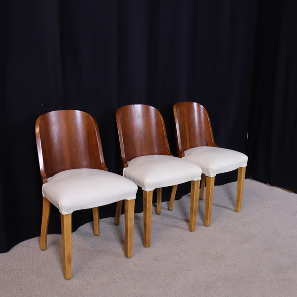 English Art Deco Epstein Style Burr Walnut Dining Table And Chairs Set