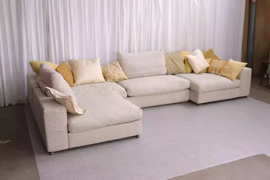 Large Flexform 'Groundpiece' Luxury Modular Sofa Italian