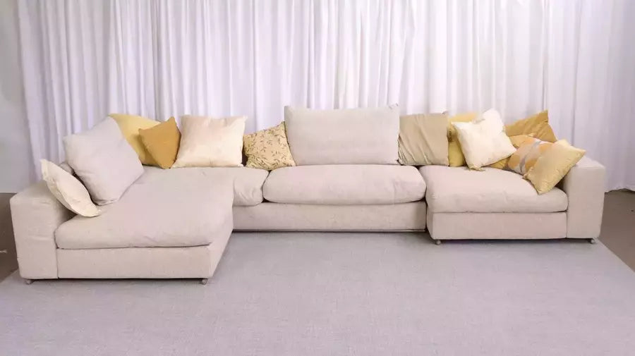 Large Flexform 'Groundpiece' Luxury Modular Sofa Italian