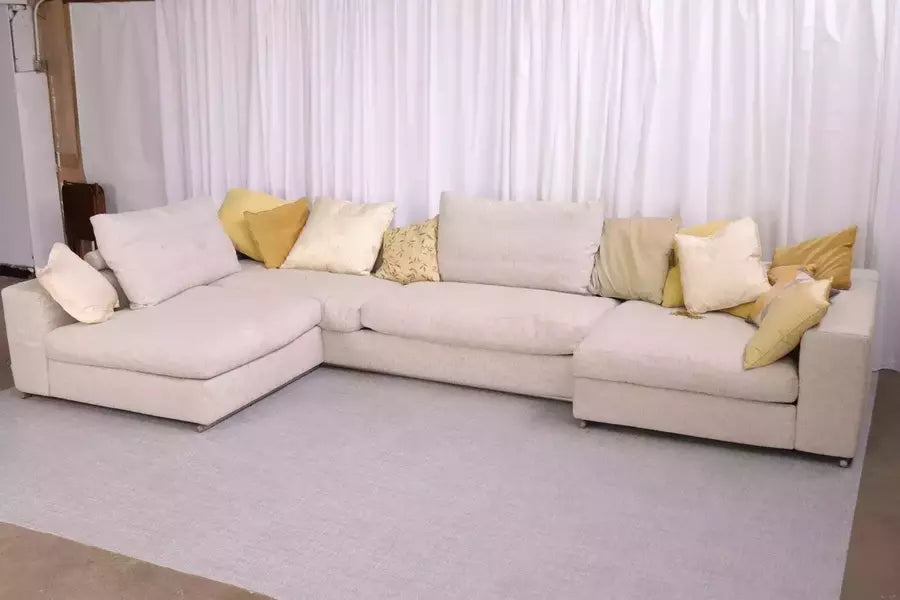 Large Flexform 'Groundpiece' Luxury Modular Sofa Italian