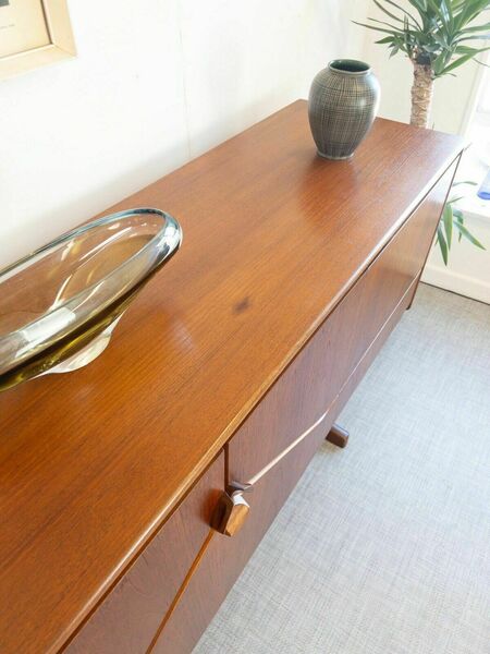 McIntosh Teak Envelope Sideboard: Unique 1970s Design Mid Century Danish