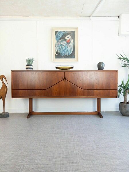 McIntosh Teak Envelope Sideboard: Unique 1970s Design Mid Century Danish
