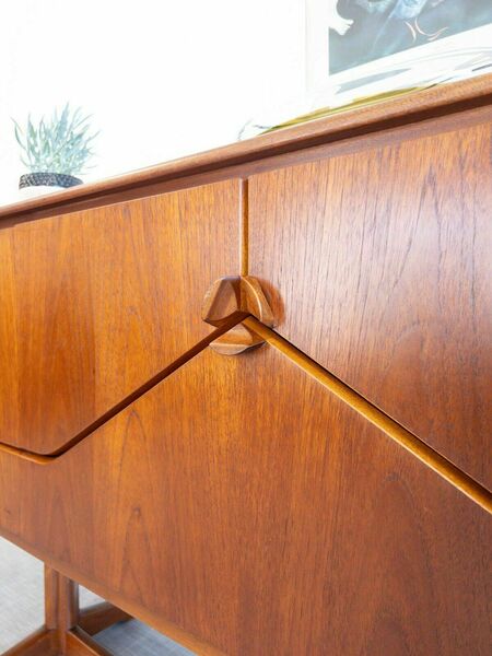 McIntosh Teak Envelope Sideboard: Unique 1970s Design Mid Century Danish
