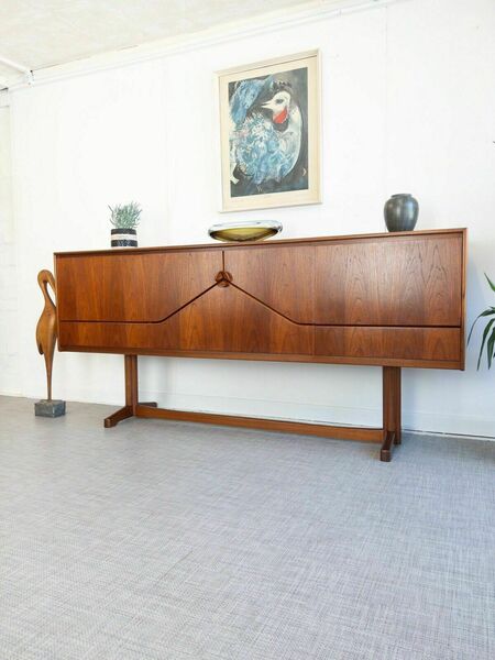 McIntosh Teak Envelope Sideboard: Unique 1970s Design Mid Century Danish