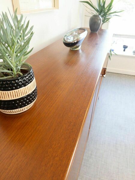McIntosh Teak Envelope Sideboard: Unique 1970s Design Mid Century Danish