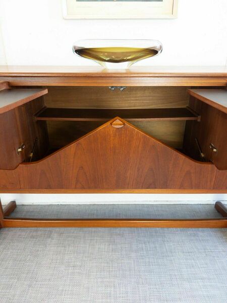 McIntosh Teak Envelope Sideboard: Unique 1970s Design Mid Century Danish