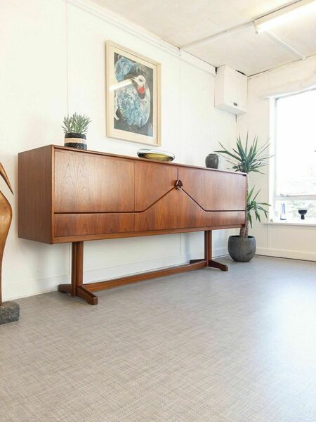 McIntosh Teak Envelope Sideboard: Unique 1970s Design Mid Century Danish