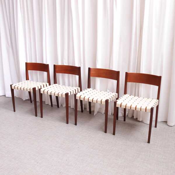 Mid Century Dining Set By Poul Carovius Pia Chairs Rare Model Scandinavian Danish Design Danish
