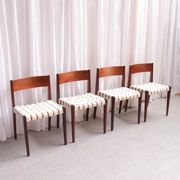 Mid Century Dining Set By Poul Carovius Pia Chairs Rare Model Scandinavian Danish Design Danish