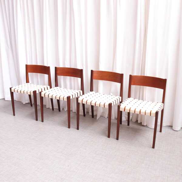 Mid Century Dining Set By Poul Carovius Pia Chairs Rare Model Scandinavian Danish Design Danish