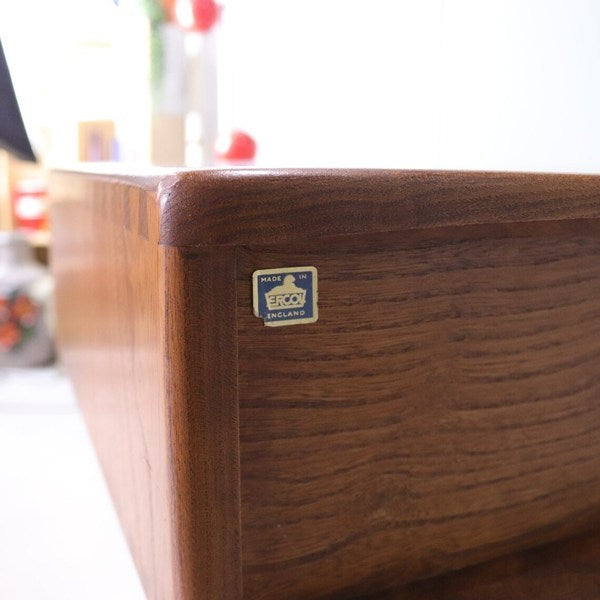 Mid Century Ercol Rare Blonde Dressing Table With Mirror