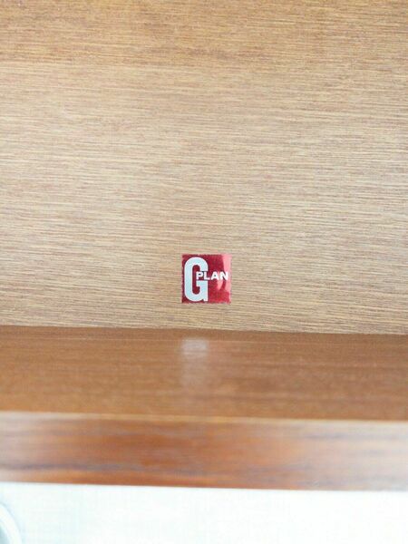 Mid Century G Plan Fresco Teak Mirrored Floating Desk / Dressing Table & Stool