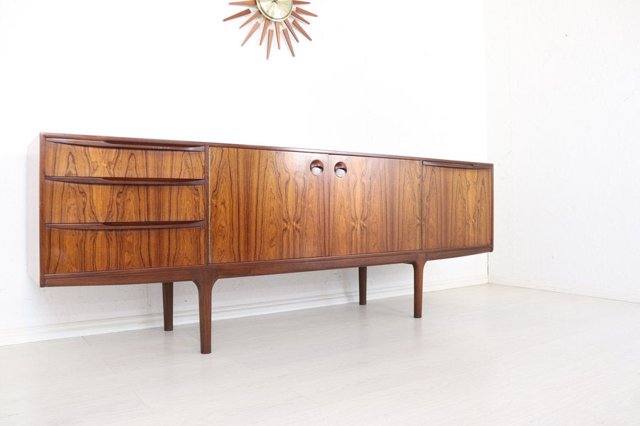 Mid Century Mc Intosh Sideboard Rosewood “Torpedo” Model Danish Style Original Retro Furniture In Stunning Refinished