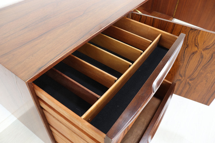 Mid Century Mc Intosh Sideboard Rosewood “Torpedo” Model Danish Style Original Retro Furniture In Stunning Refinished