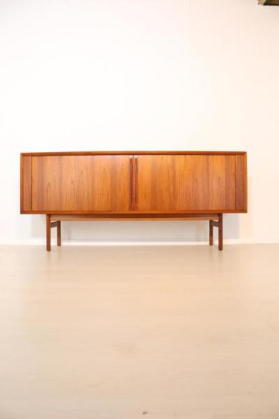Mid Century Sideboard Bernhard Pedersen & Sons Sideboard Danish Teak Tambour Doors Retro Vintage Designer Furniture Stunning
