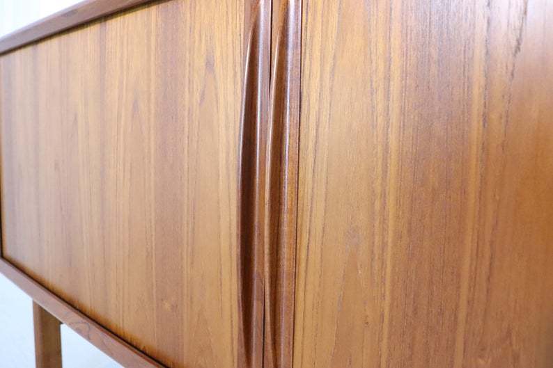 Mid Century Sideboard Bernhard Pedersen & Sons Sideboard Danish Teak Tambour Doors Retro Vintage Designer Furniture Stunning