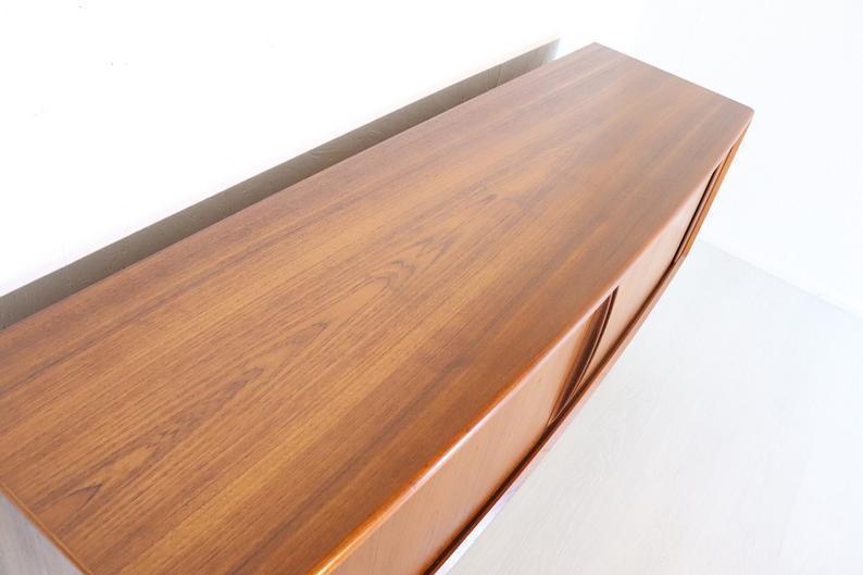 Mid Century Sideboard Bernhard Pedersen & Sons Sideboard Danish Teak Tambour Doors Retro Vintage Designer Furniture Stunning