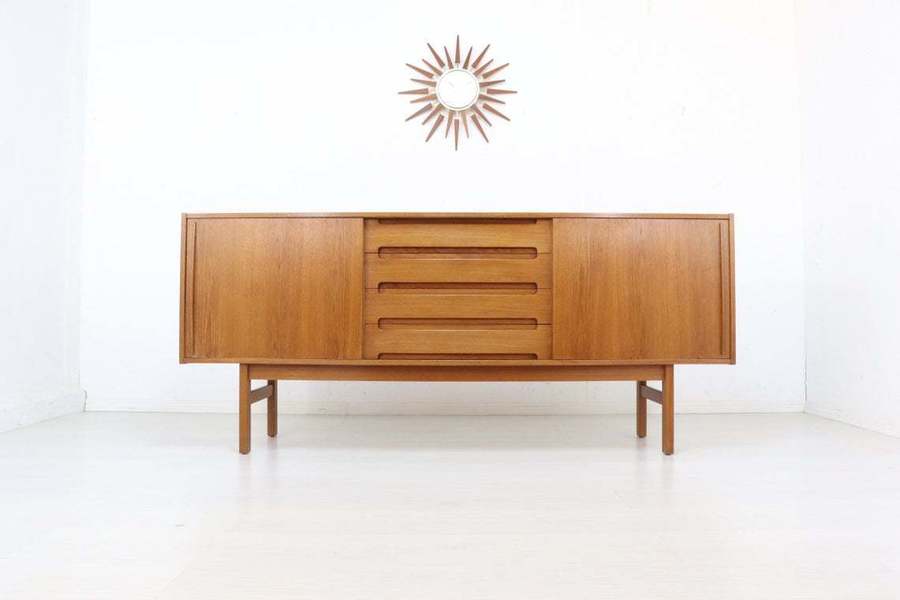 Mid Century Teak Sideboard Bernhard Pedersen & Sons, Danish Made And Stunning Quality And Condition, Retro Vintage Designer Furniture