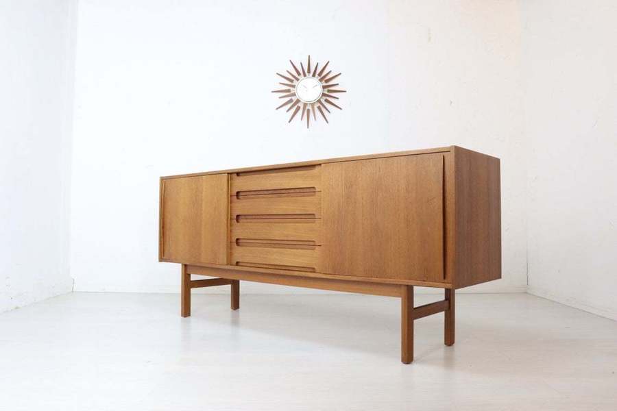 Mid Century Teak Sideboard Bernhard Pedersen & Sons, Danish Made And Stunning Quality And Condition, Retro Vintage Designer Furniture