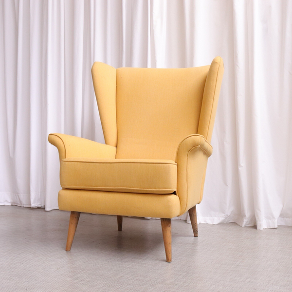 Original Vintage Wing Armchair By Howard Keith Chair 6334