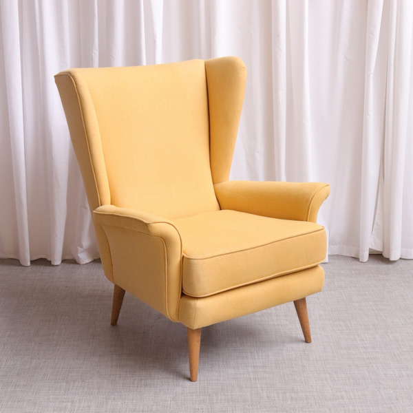 Original Vintage Wing Armchair By Howard Keith Chair 6334