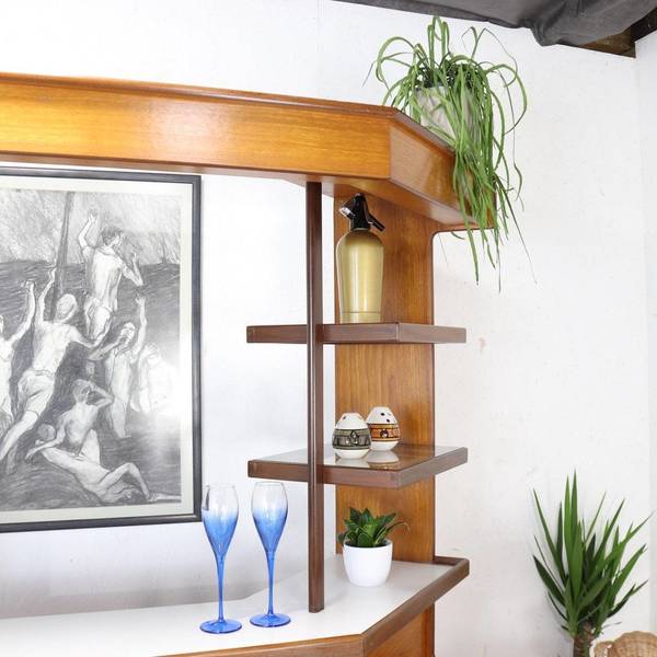 Retro Turnidge Of London Large Cocktail Drinks Bar In Teak Mid Century Stylish Funky Party Item From 1970s Stunning