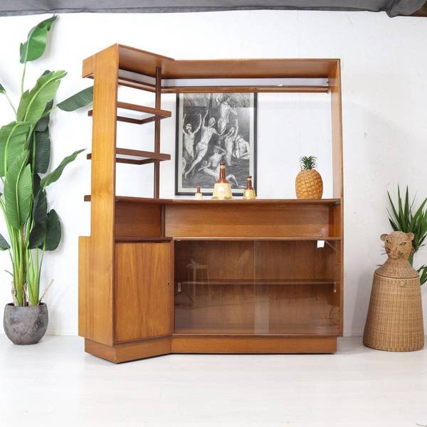 Retro Turnidge Of London Large Cocktail Drinks Bar In Teak Mid Century Stylish Funky Party Item From 1970s Stunning