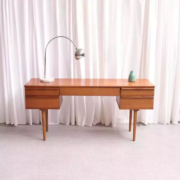 Retro/Vintage Mid Century Teak Desk/Dressing Table By Avalon Furniture Courier