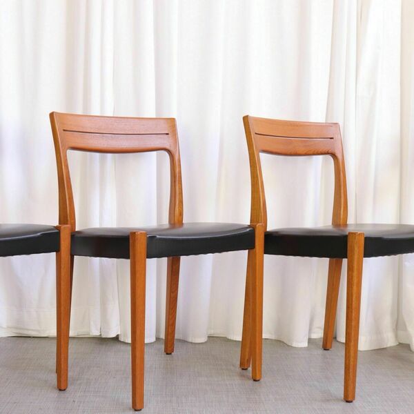 Stunning Set 6 Teak Vintage Scandinavian Svengards Dining Chairs Swedish Danish
