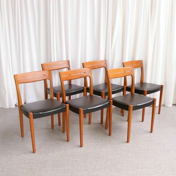 Stunning Set 6 Teak Vintage Scandinavian Svengards Dining Chairs Swedish Danish