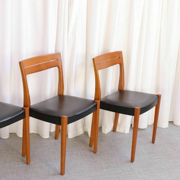 Stunning Set 6 Teak Vintage Scandinavian Svengards Dining Chairs Swedish Danish