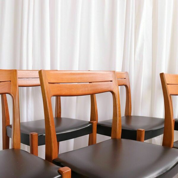 Stunning Set 6 Teak Vintage Scandinavian Svengards Dining Chairs Swedish Danish