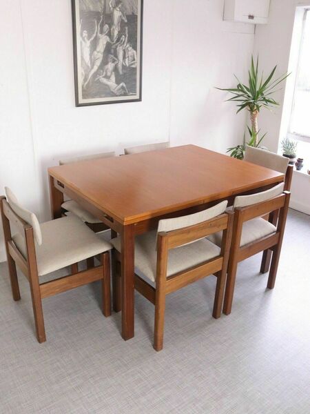 Teak Gr69 Rare Gordon Russell Dining Set Table And 6 Chairs Mid Century 60s