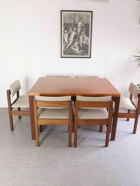 Teak Gr69 Rare Gordon Russell Dining Set Table And 6 Chairs Mid Century 60s