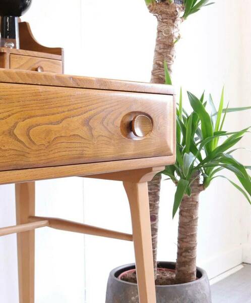 Vintage Ercol 1960s Writing Table Desk 439 Mid Century Home Office Iconic Elm Retro