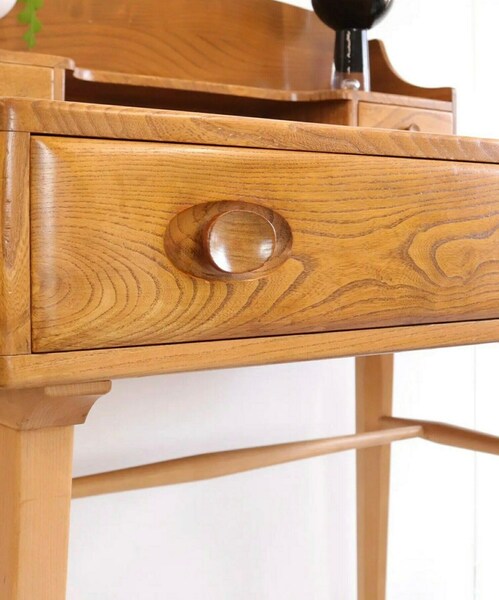 Vintage Ercol 1960s Writing Table Desk 439 Mid Century Home Office Iconic Elm Retro