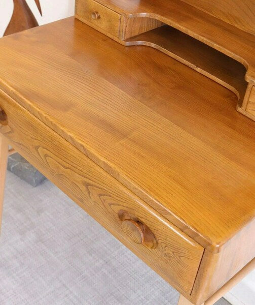 Vintage Ercol 1960s Writing Table Desk 439 Mid Century Home Office Iconic Elm Retro