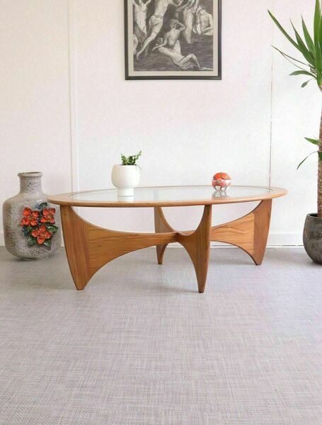 Vintage Fresco G Plan Coffee Table Astro Teak Mid Century Oval Shape Stunning