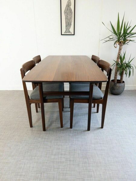 Younger Dining Table Volany Rectangle Plank Solid Teak Vintage Mid Century Retro