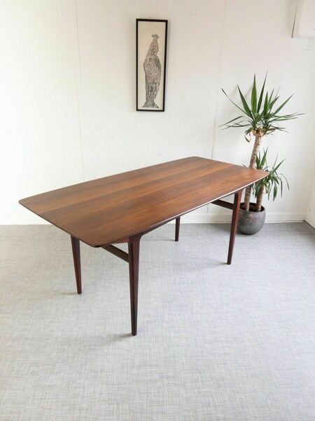 Younger Dining Table Volany Rectangle Plank Solid Teak Vintage Mid Century Retro