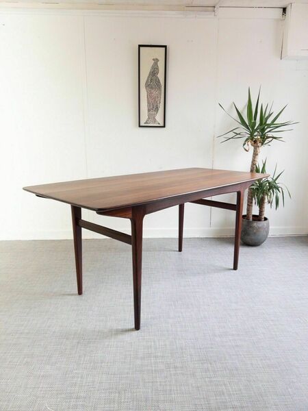 Younger Dining Table Volany Rectangle Plank Solid Teak Vintage Mid Century Retro