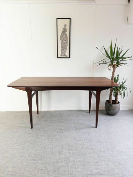 Younger Dining Table Volany Rectangle Plank Solid Teak Vintage Mid Century Retro