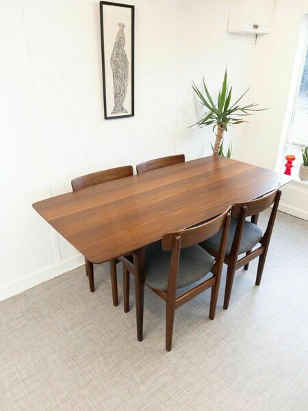 Younger Dining Table Volany Rectangle Plank Solid Teak Vintage Mid Century Retro